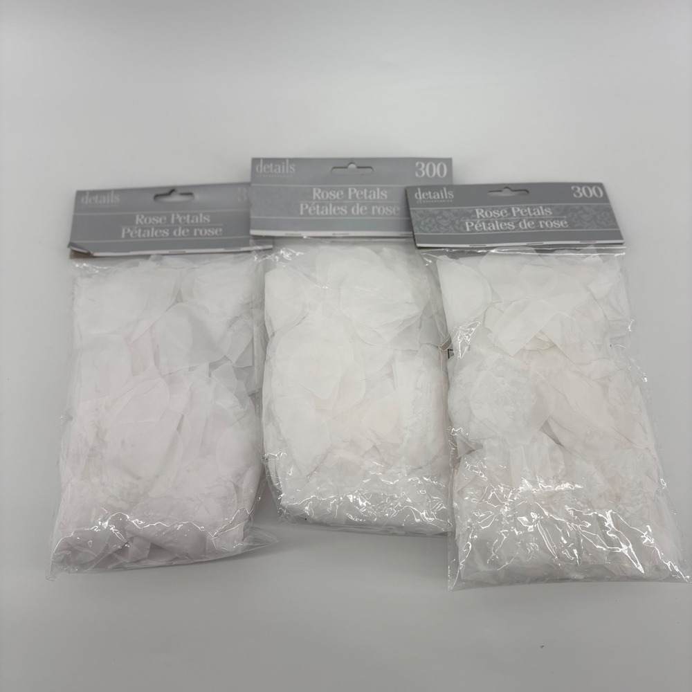Details‎ 3 pack 900 White Rose Petals Artificial Silk Wedding Party Decoration